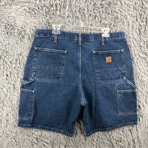 Carhartt Shorts Mens Size 38 Blue Denim Cargo